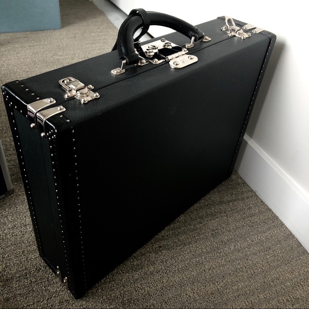 LOUIS VUITTON president trunk briefcase leather - Picture 7 of 8